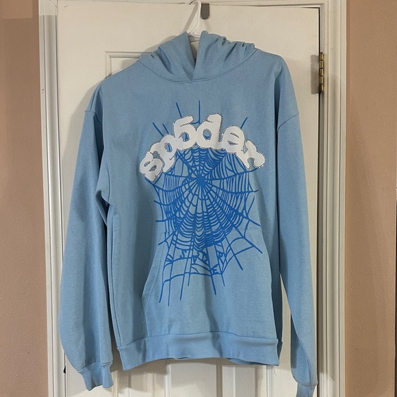 Spider Blue Graphic Hoodie